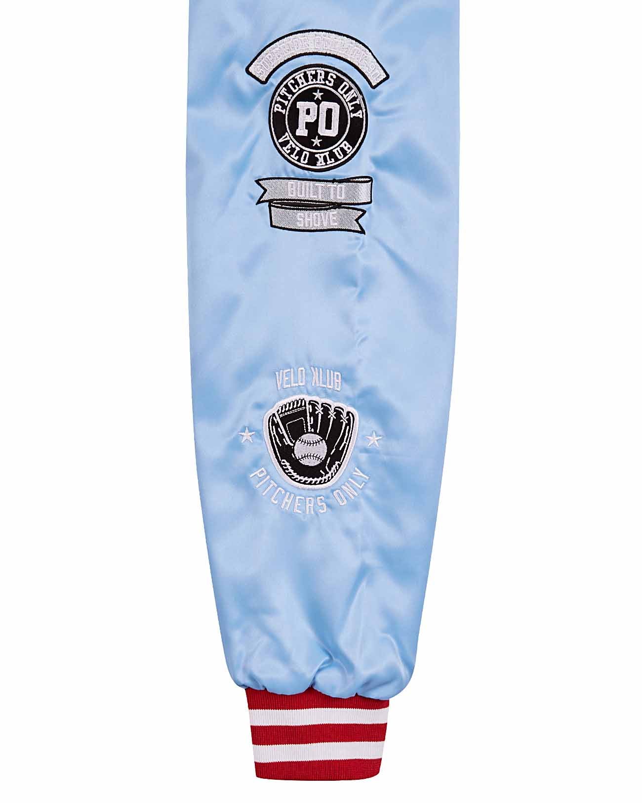 Sky Blue/Red Velo Klub Bullpen Jacket