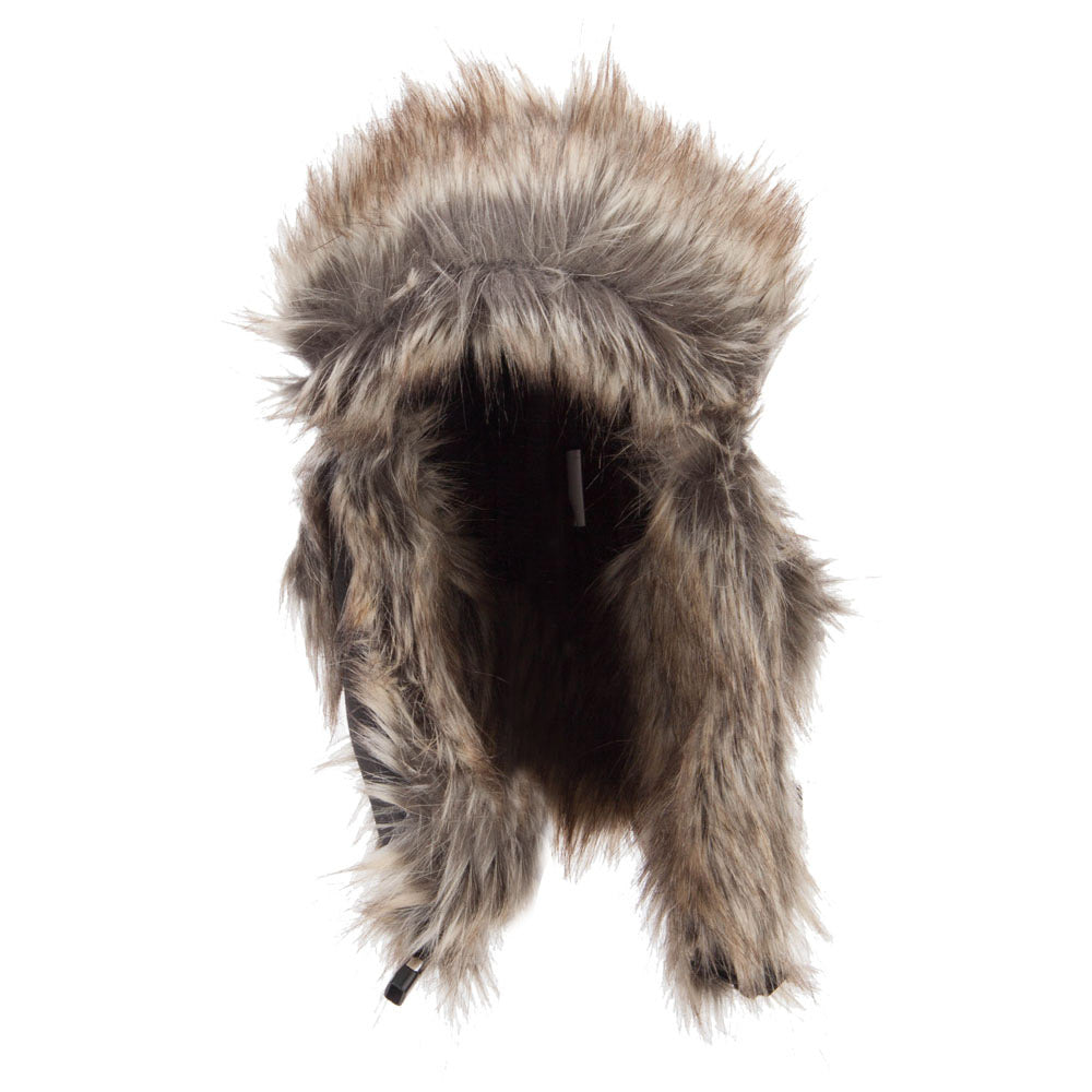Faux Leather and Fur Trooper Hat