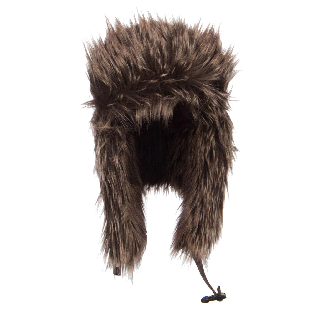 Faux Leather and Fur Trooper Hat