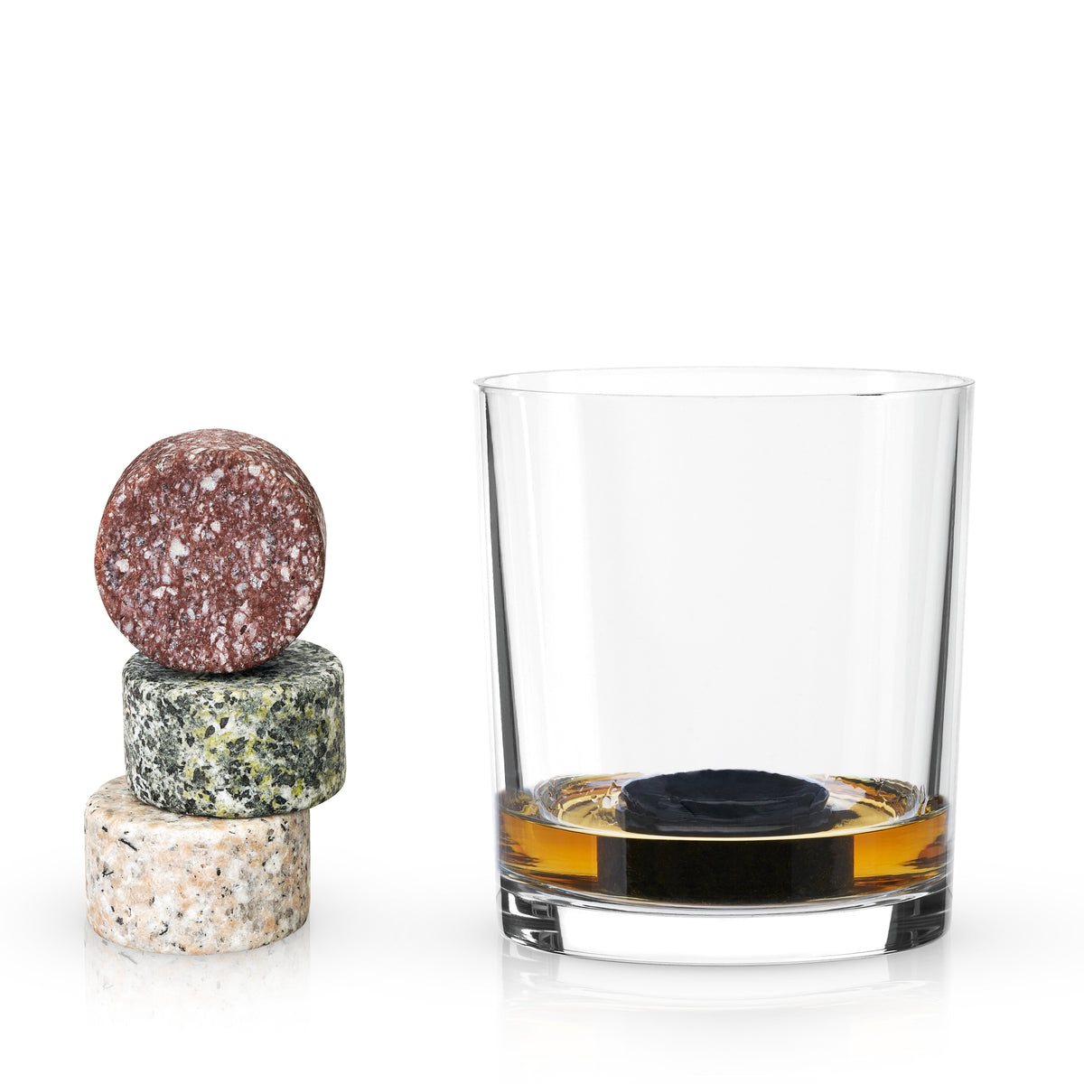 Glacier Rocks Granite Multi-Color Disks Set of 4