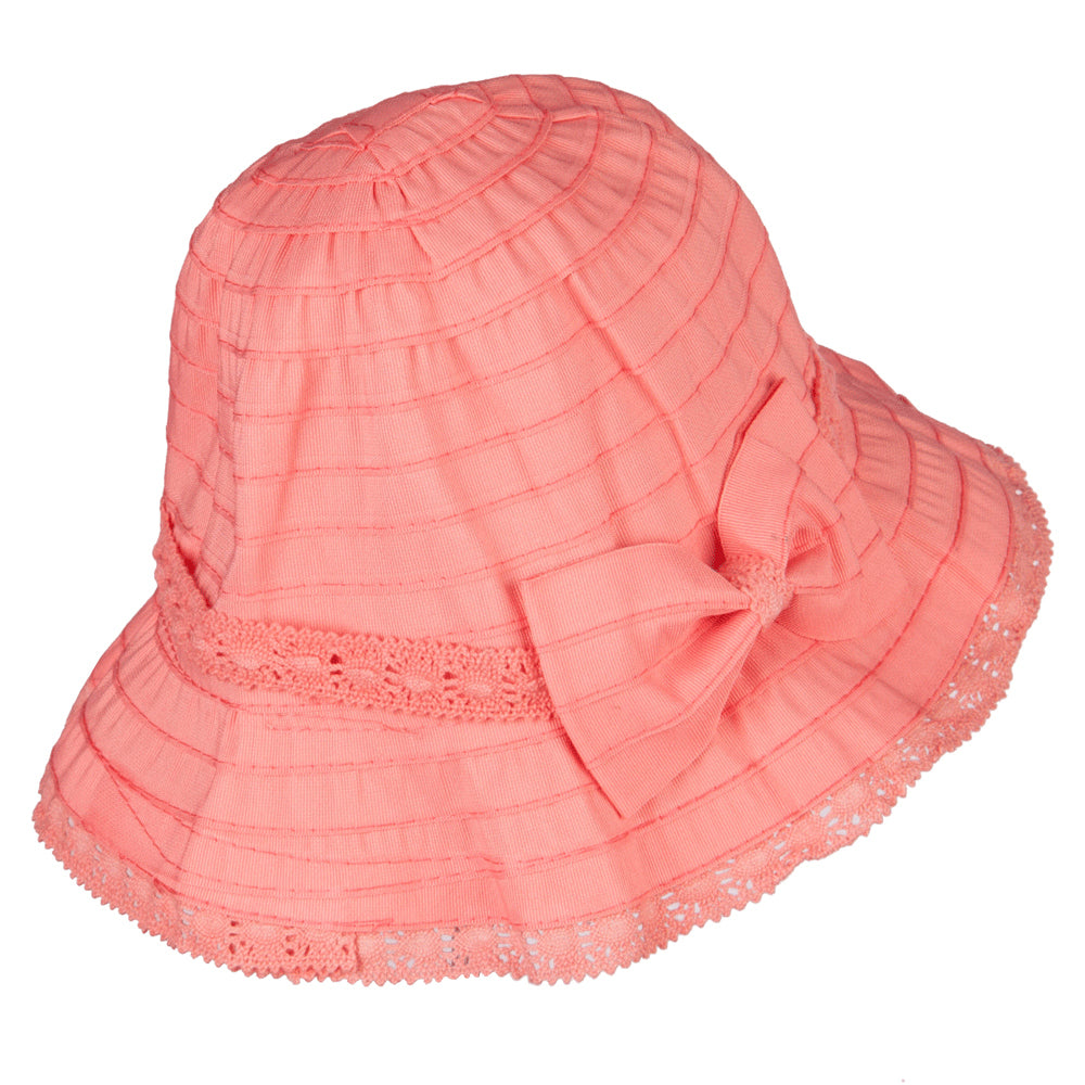 Girl's Bow Accent Bucket Hat