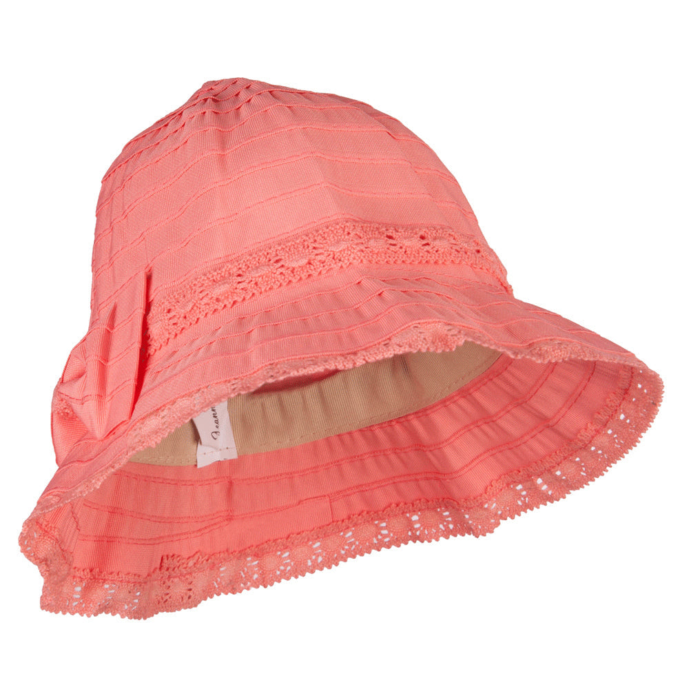 Girl's Bow Accent Bucket Hat