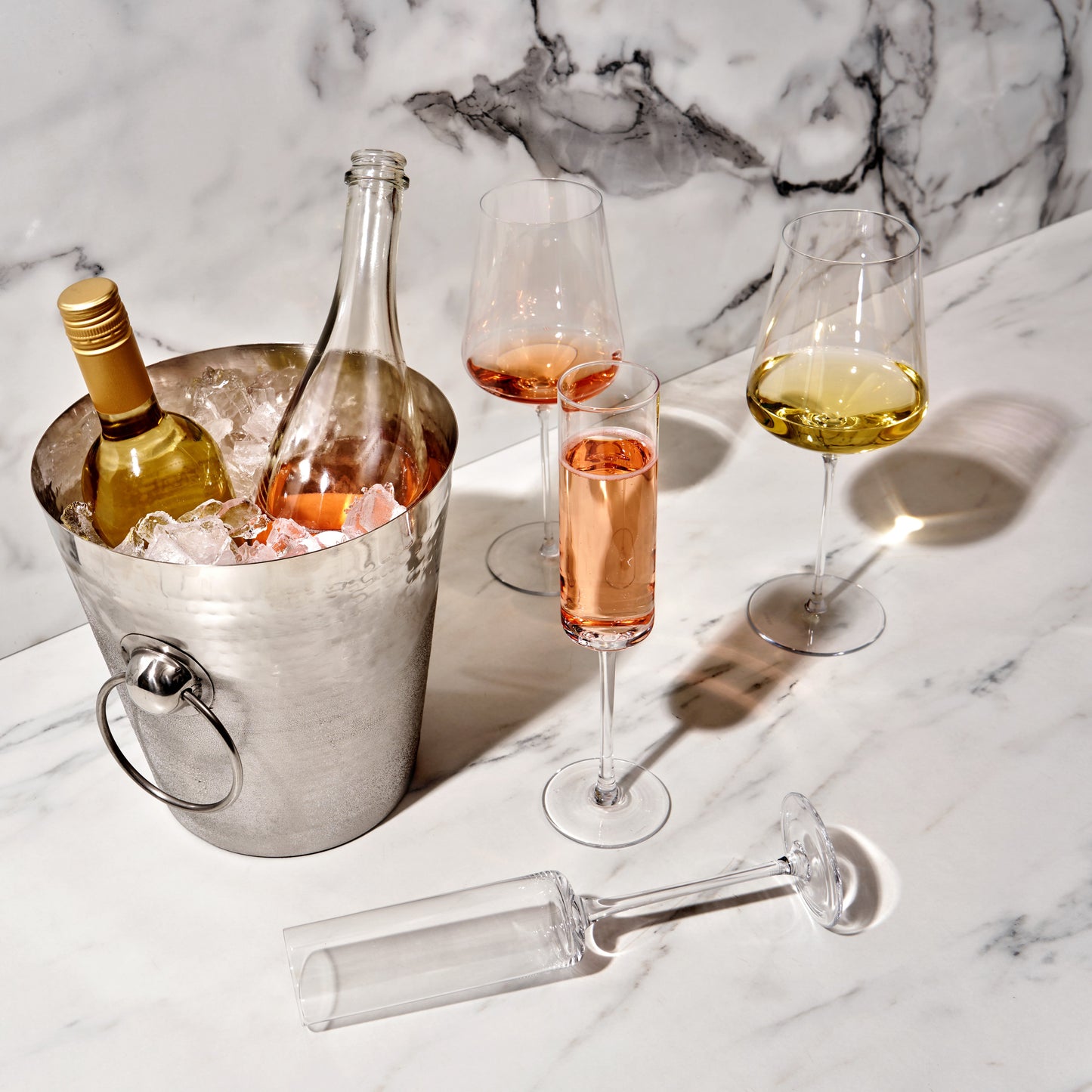 Laurel Crystal Champagne Flutes Set of 2
