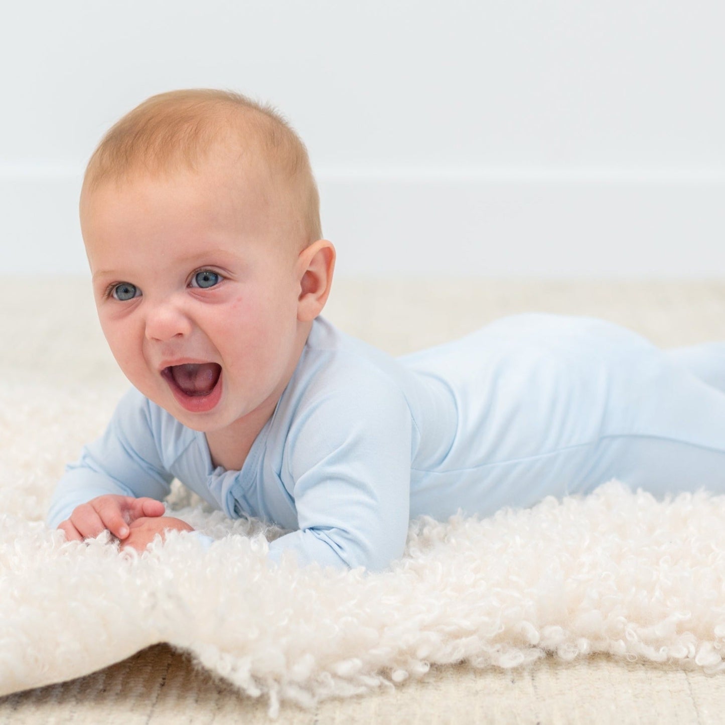 Zipper Footie Bashful Blue