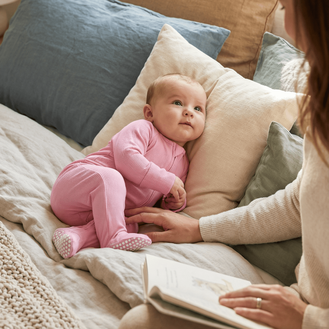 Zipper Footie Cashmere Rose Rib