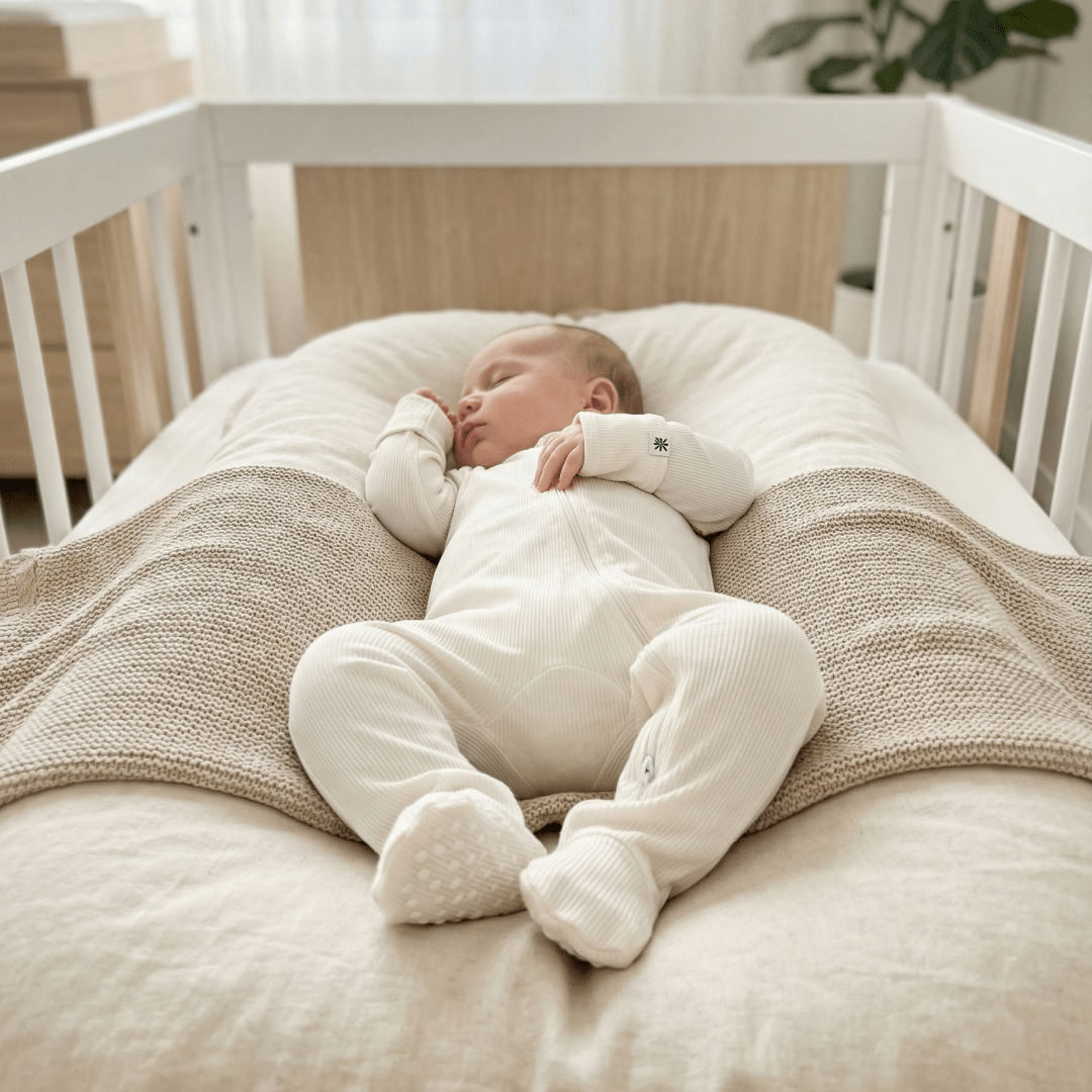 Zipper Footie Pure White Rib