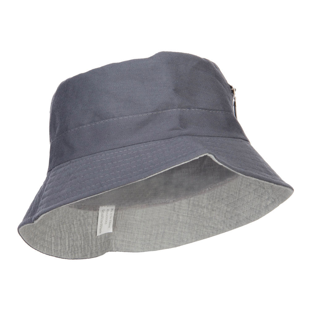Zip Pocket Cotton Bucket Hat