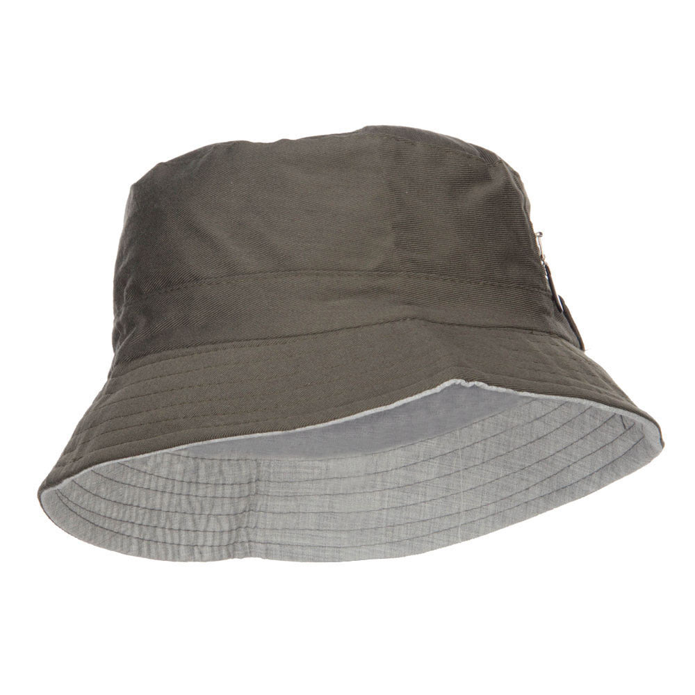 Zip Pocket Cotton Bucket Hat