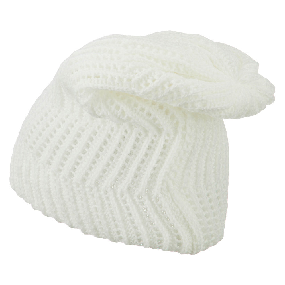 Big Size Zig Zag Vintage Reversible Beanie