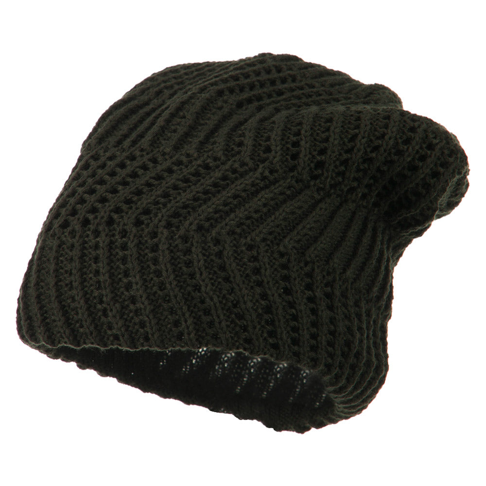 Big Size Zig Zag Vintage Reversible Beanie