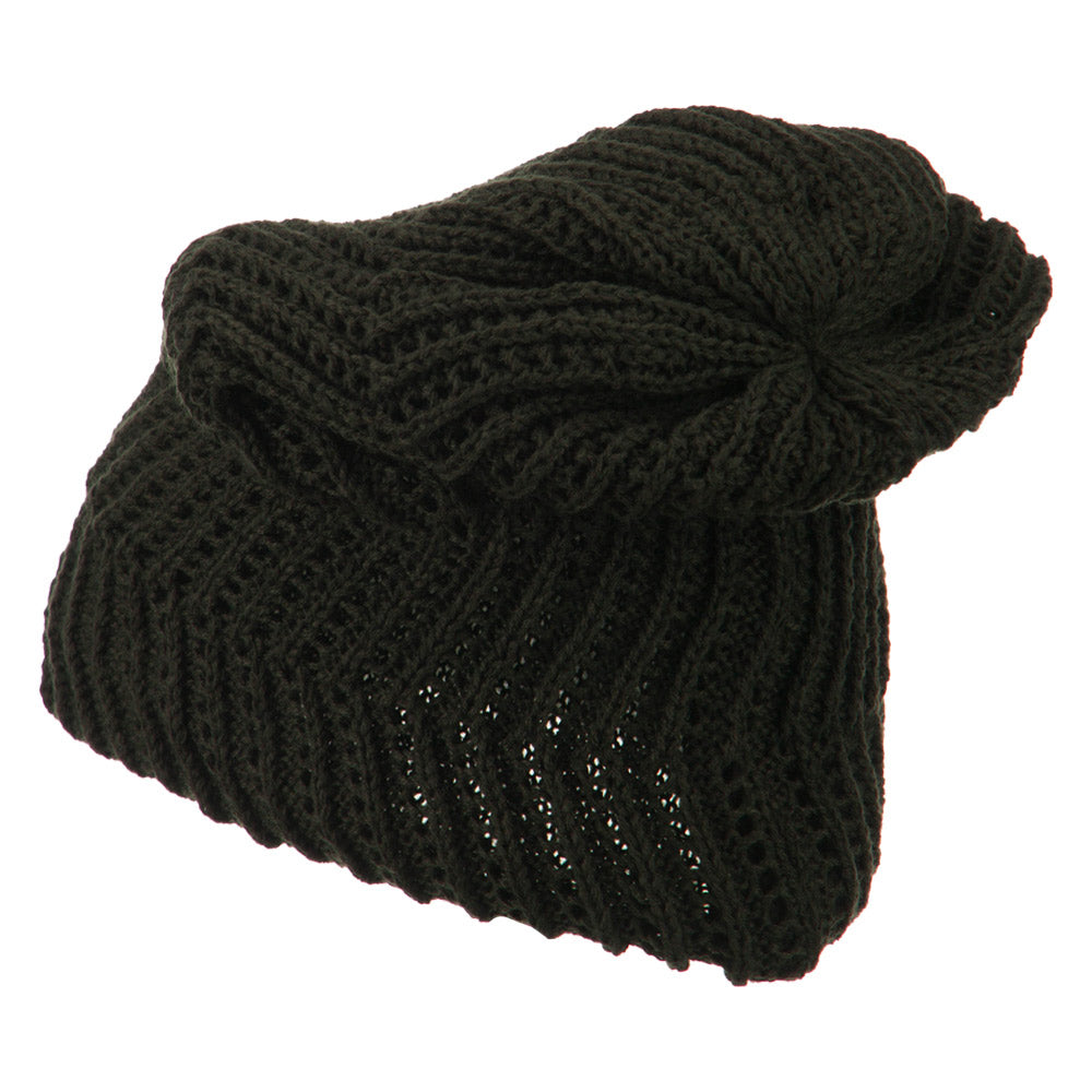 Big Size Zig Zag Vintage Reversible Beanie