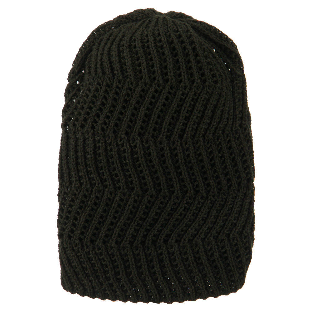 Big Size Zig Zag Vintage Reversible Beanie