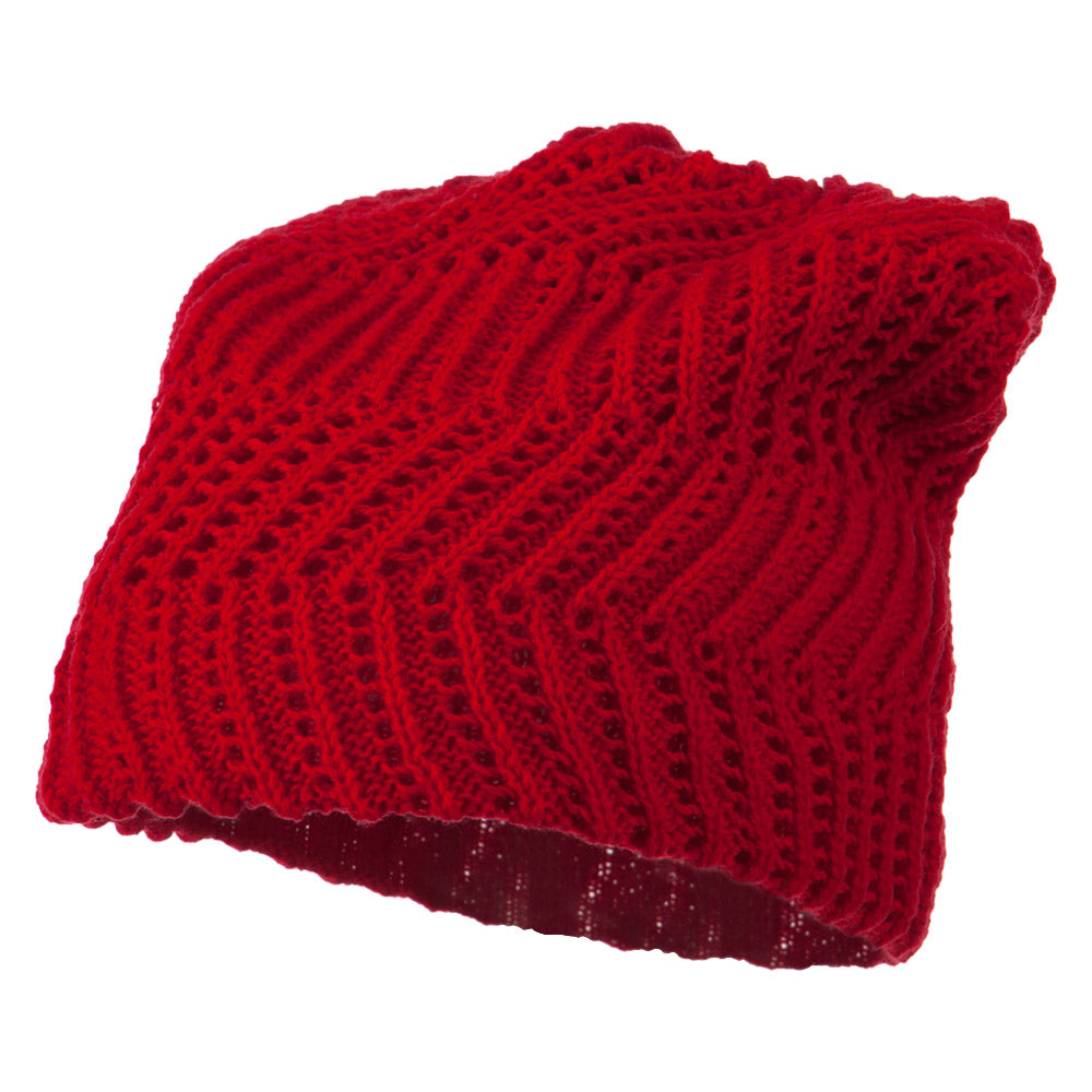Big Size Zig Zag Vintage Reversible Beanie