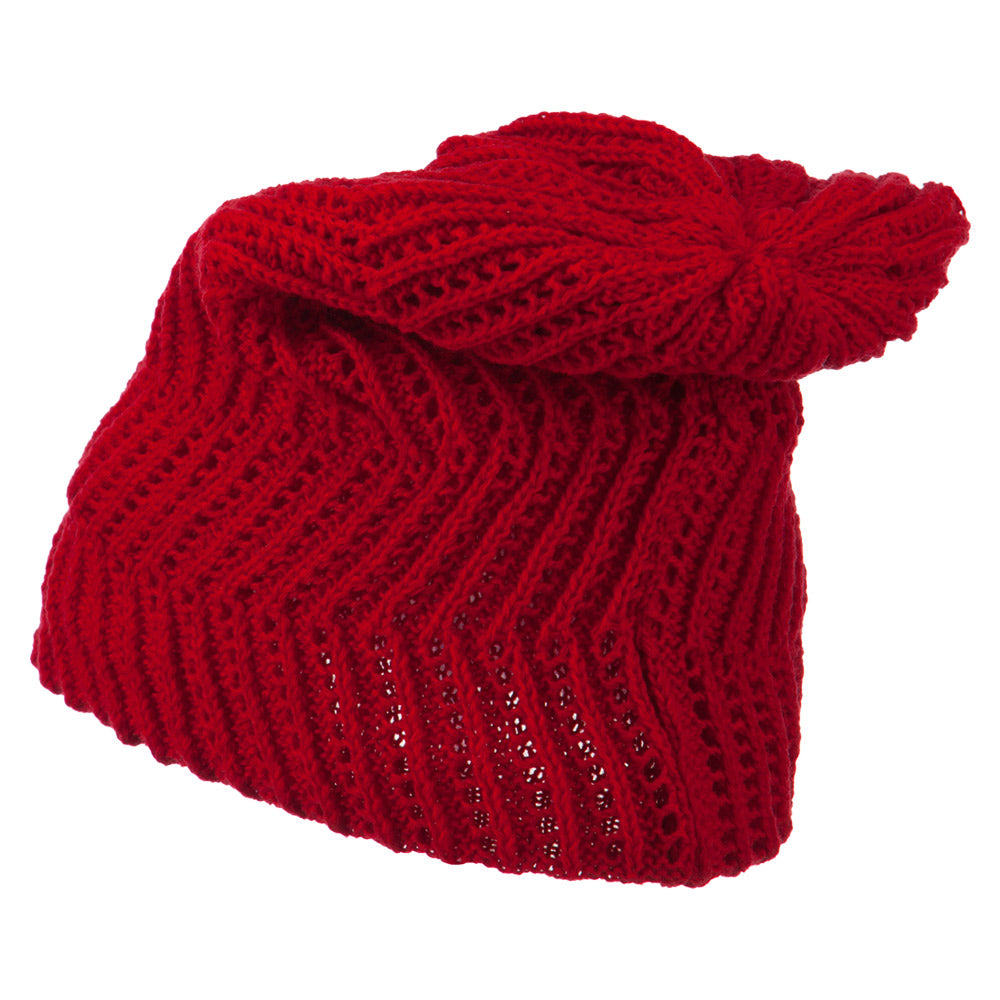 Big Size Zig Zag Vintage Reversible Beanie