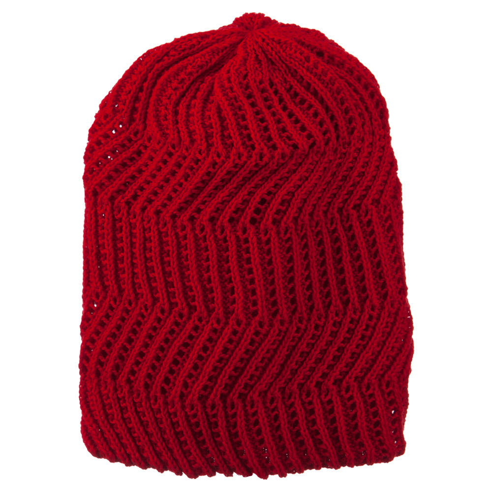 Big Size Zig Zag Vintage Reversible Beanie