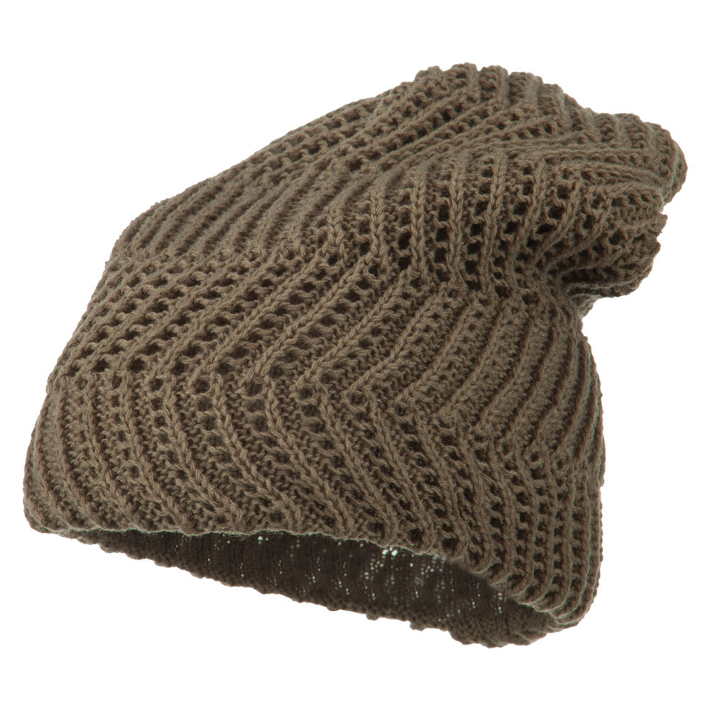 Big Size Zig Zag Vintage Reversible Beanie