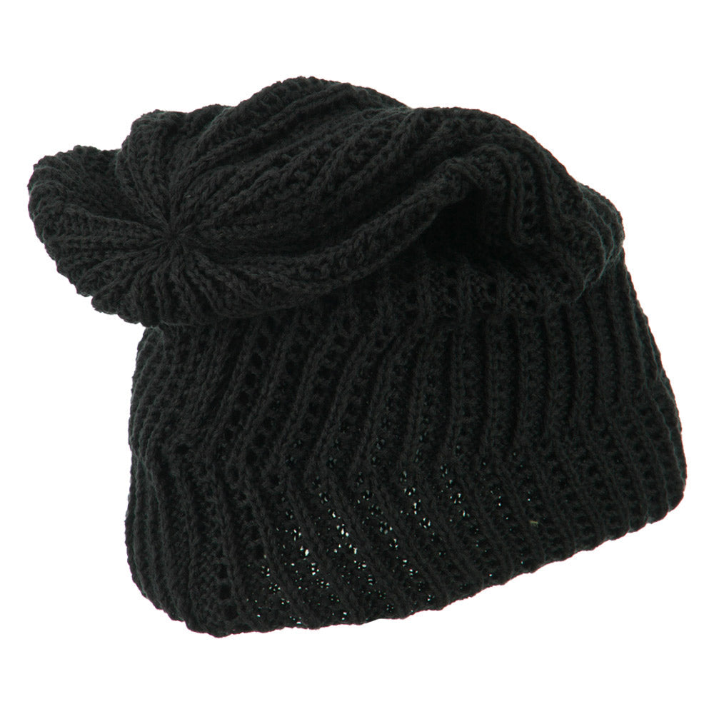 Big Size Zig Zag Vintage Reversible Beanie