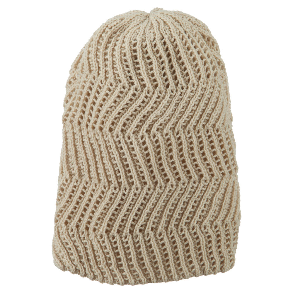 Big Size Zig Zag Vintage Reversible Beanie
