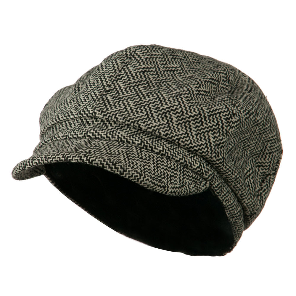 Zig Zag Tweed Newsboy Cap