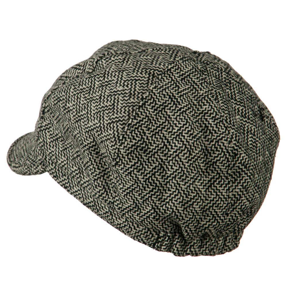 Zig Zag Tweed Newsboy Cap