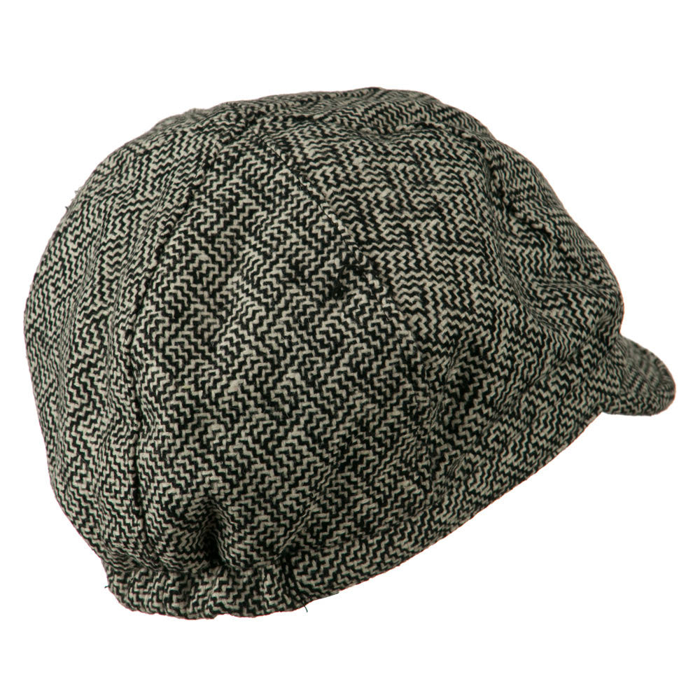Zig Zag Tweed Newsboy Cap