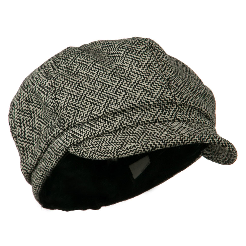 Zig Zag Tweed Newsboy Cap