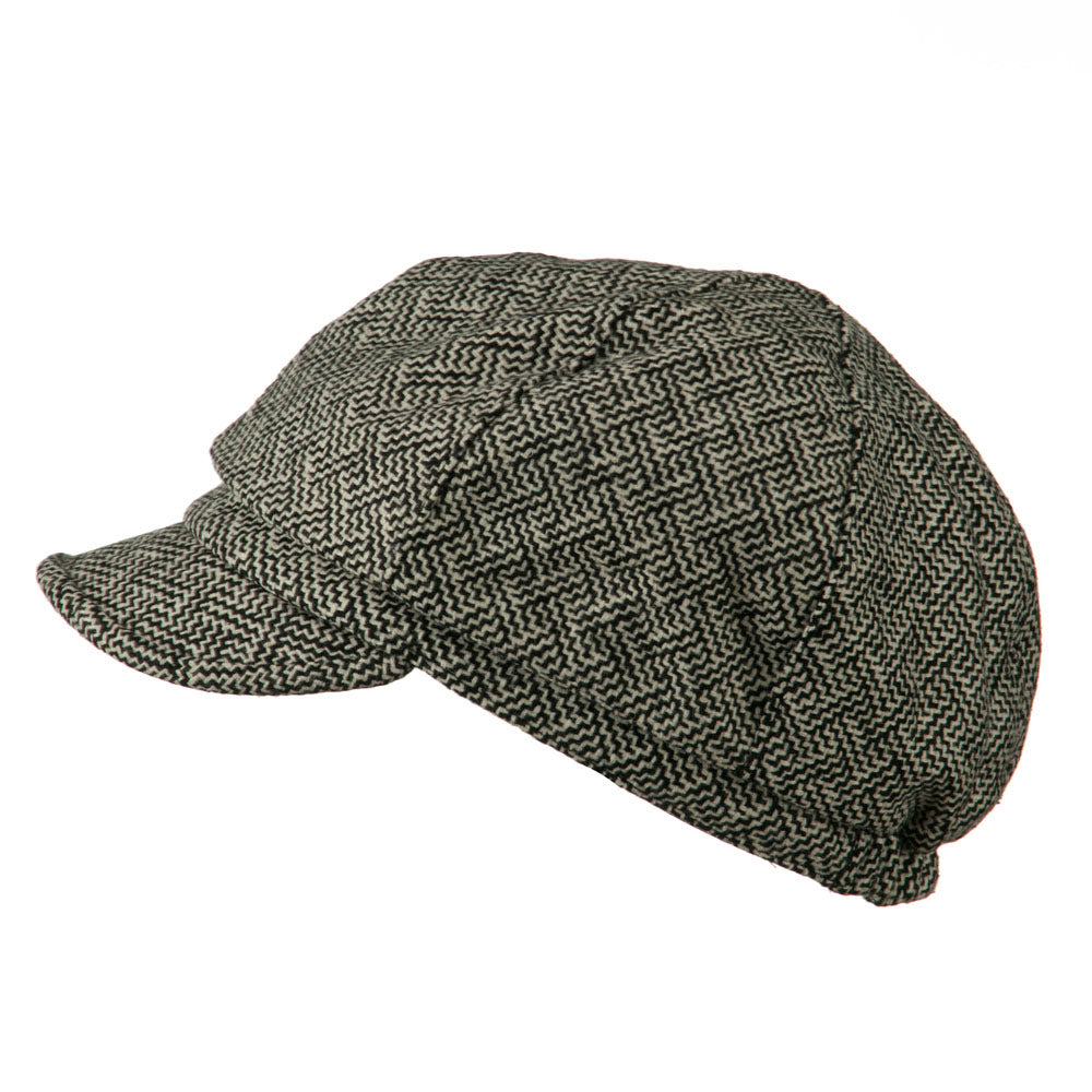 Zig Zag Tweed Newsboy Cap