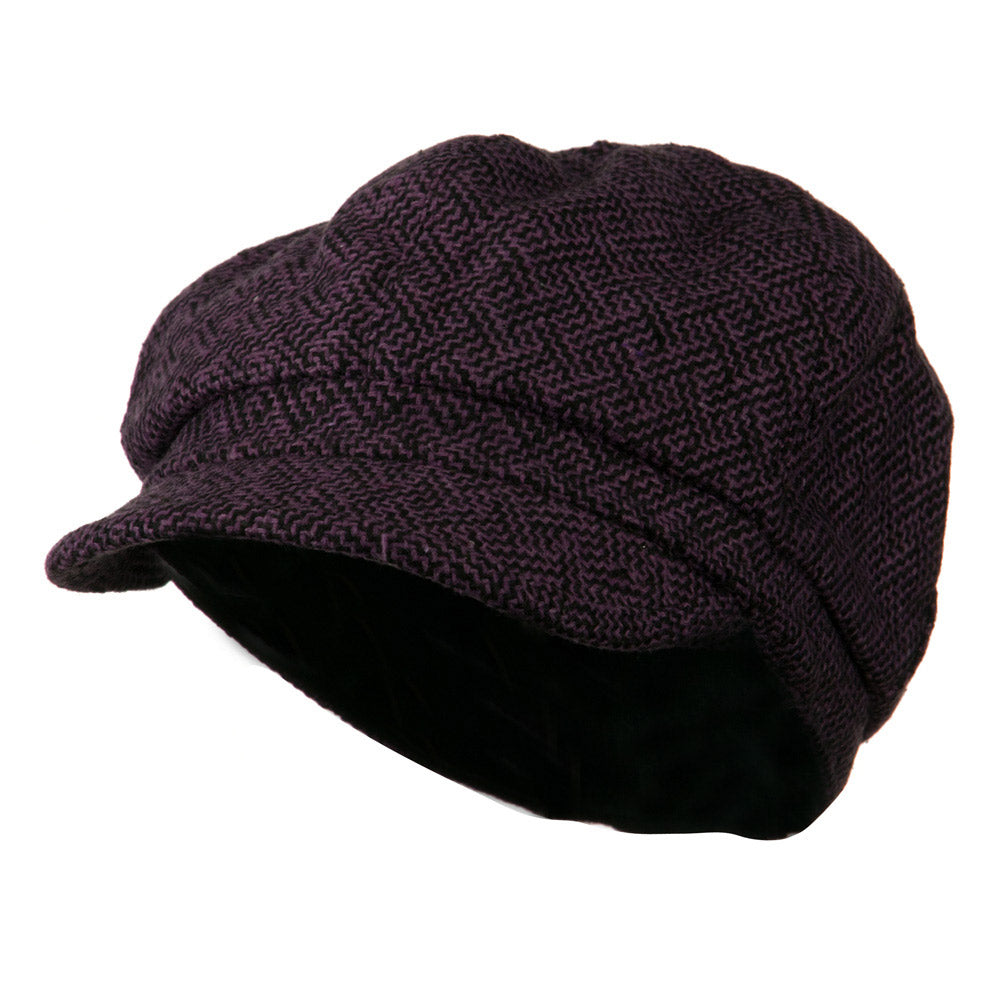 Zig Zag Tweed Newsboy Cap