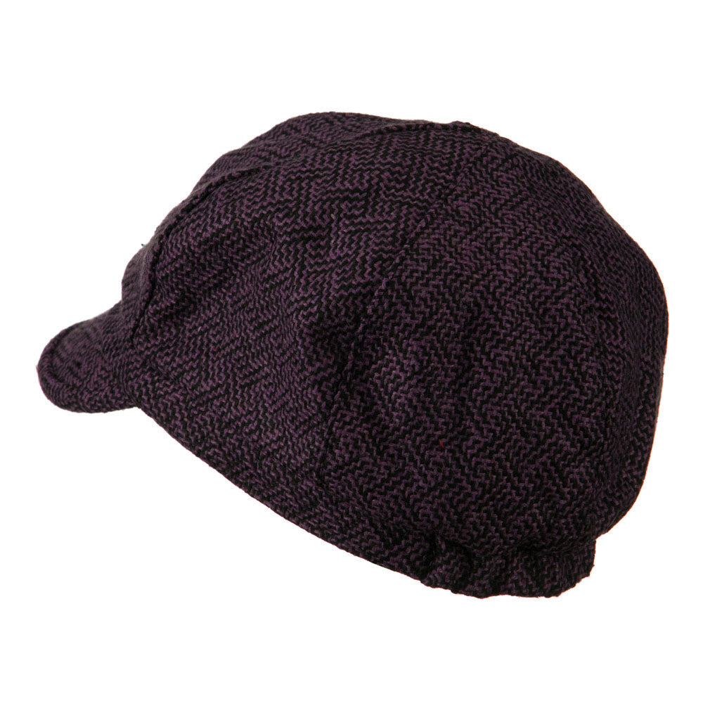 Zig Zag Tweed Newsboy Cap