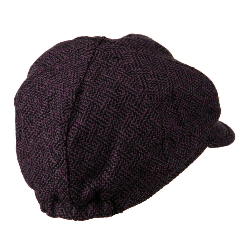 Zig Zag Tweed Newsboy Cap