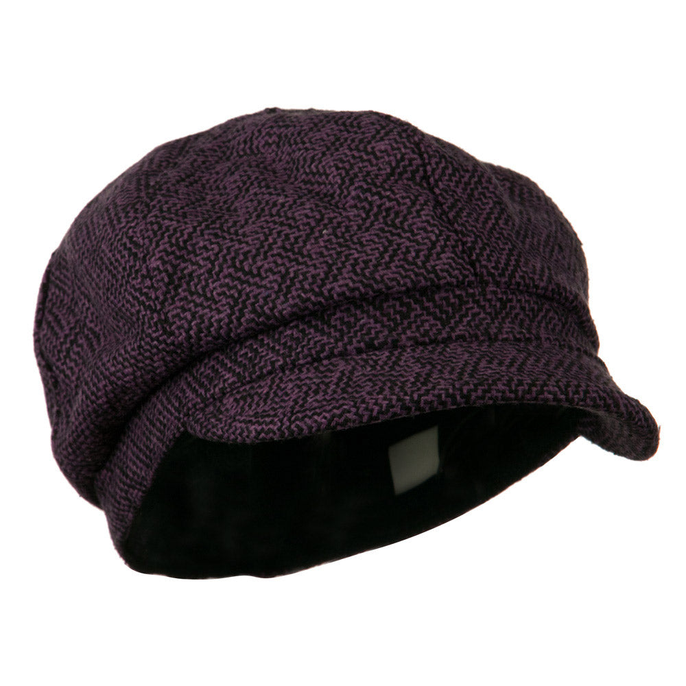 Zig Zag Tweed Newsboy Cap