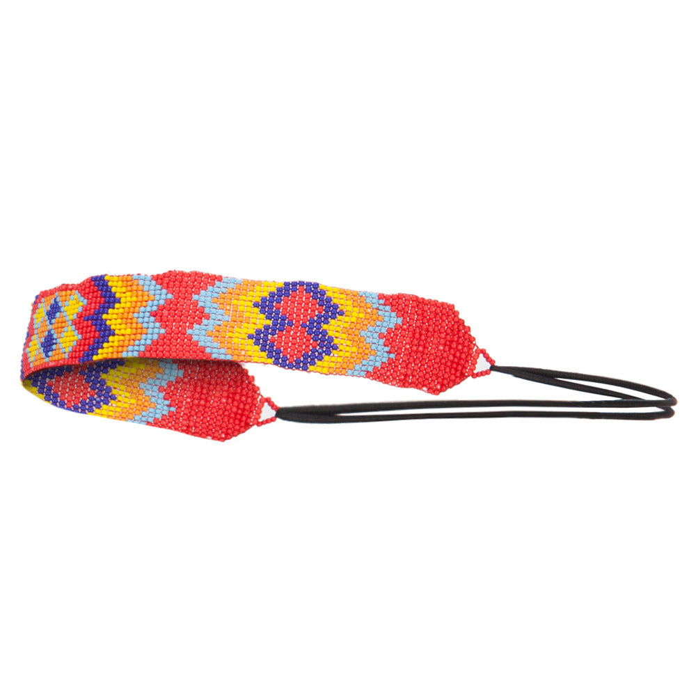 Zig Zag Beaded Elastic Headband