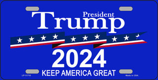 President Trump 2024 Novelty Metal License Plate