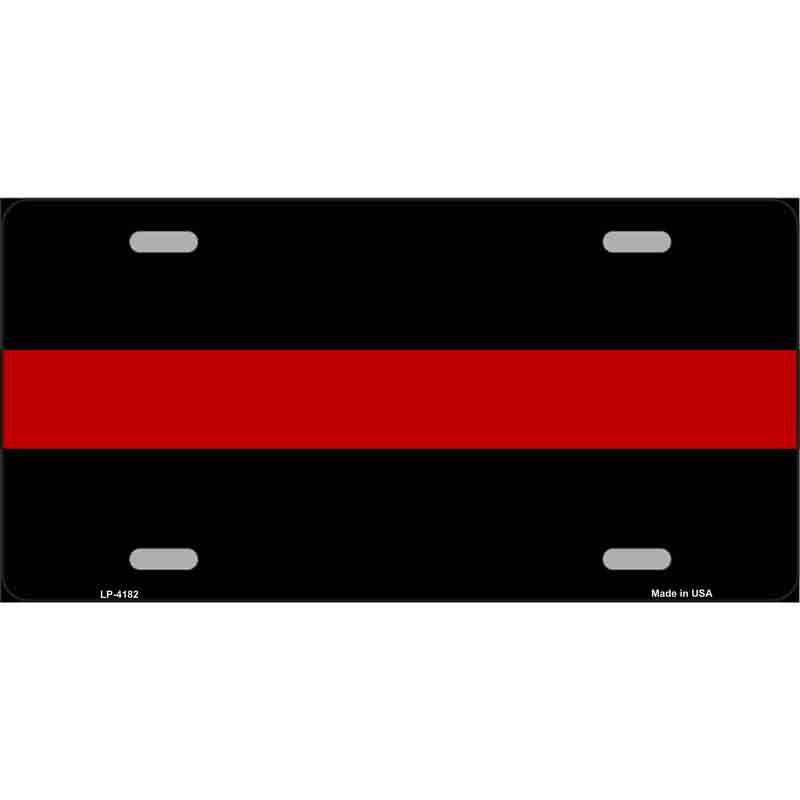 Thin Red Line Fire Metal Novelty License Plate