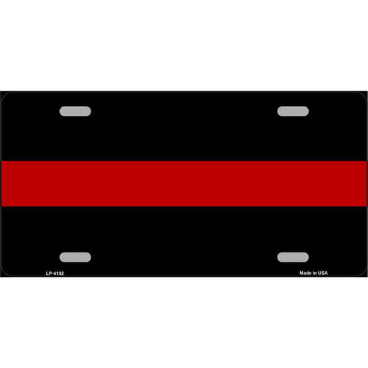 Thin Red Line Fire Metal Novelty License Plate