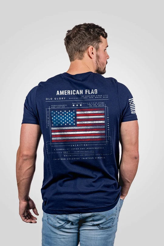 Men's T-Shirt - American Flag Schematic