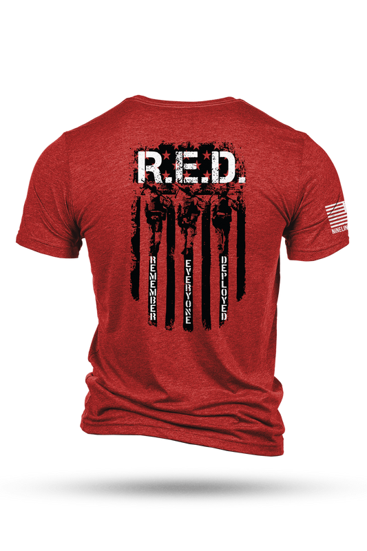 Tri-Blend T-Shirt - RED Remember Everyone Deployed