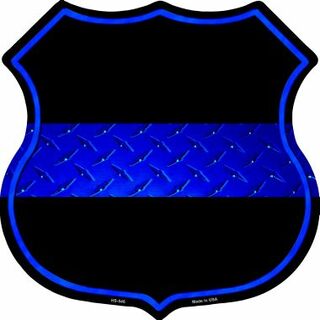 Thin Blue Line Metal Novelty Highway Shield