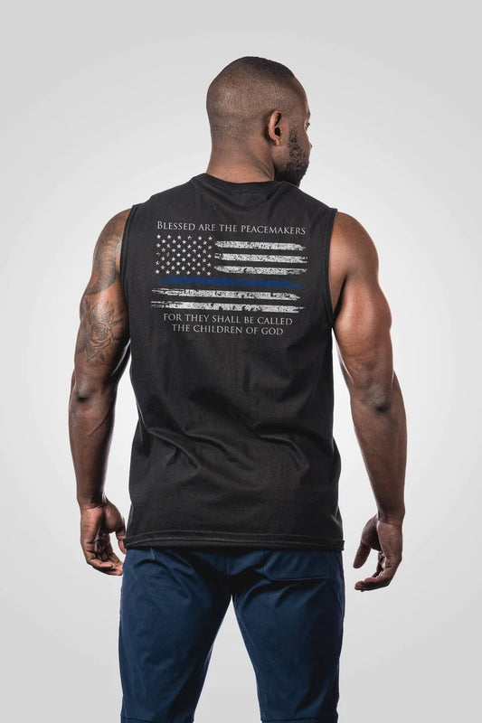 Mens Muscle Tank - Thin Blue Line