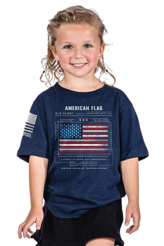 Youth T-Shirt - American Flag Schematic