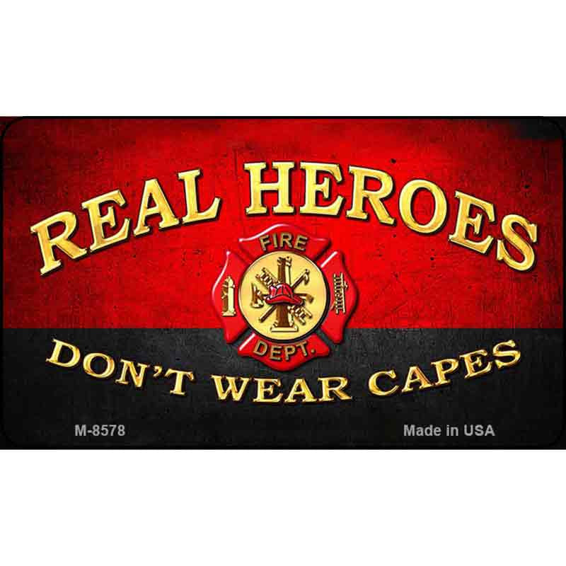 Real Heroes Red Novelty Metal Magnet