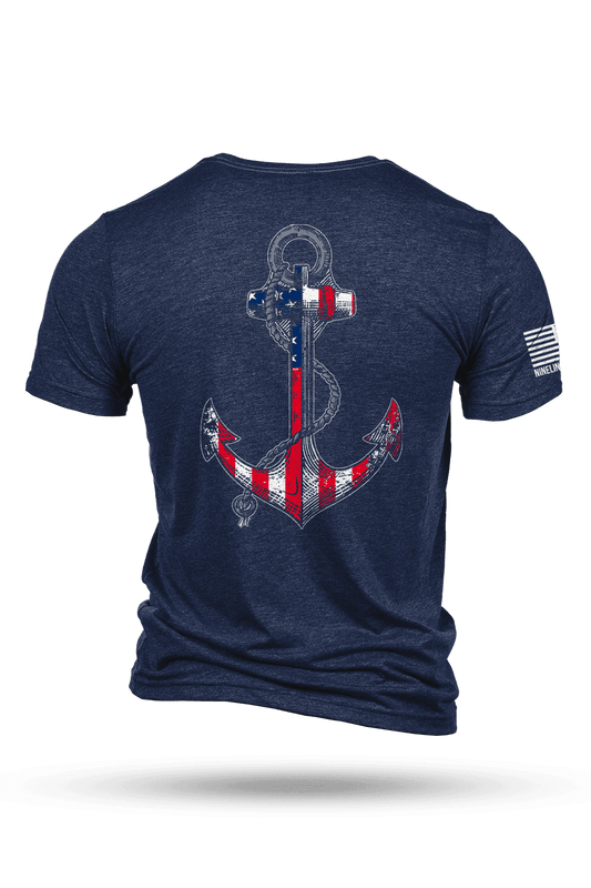 Men's Tri-Blend T-Shirt - Anchor Flag
