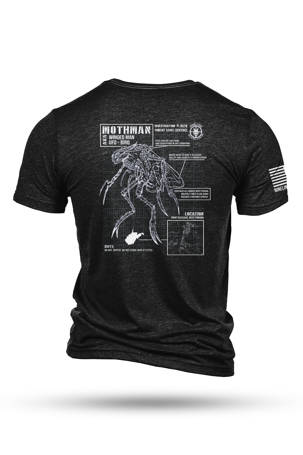 Men's Tri-Blend T-Shirt - Mothman (NLA Cryptid Hunters)