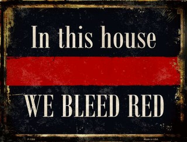 We Bleed Red Wholesale Metal Novelty Parking Sign