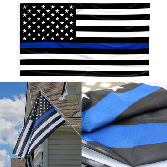 PRINTED AMERICAN THIN BLUE LINE FLAG
