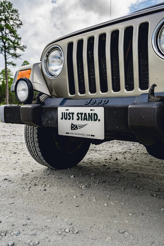 License Plate - Just Stand