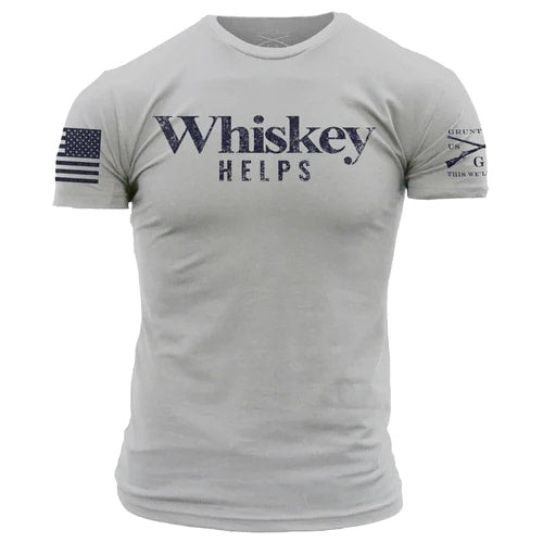 Whiskey Helps - Light Gray T-Shirt