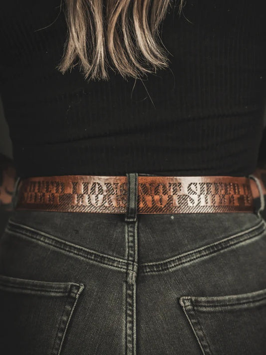 LIONS NOT SHEEP BELT BROWN