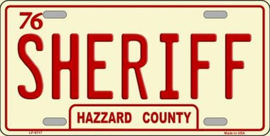 Sheriff Metal Novelty License Plate