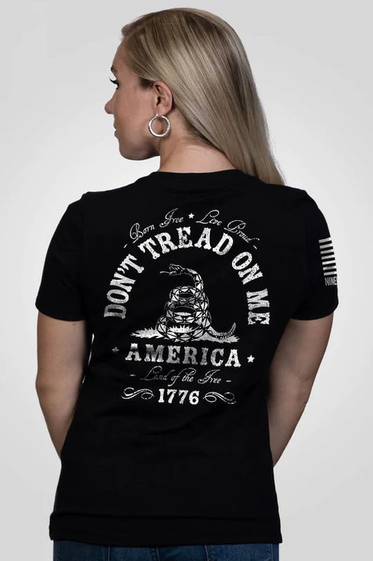 Women's Relaxed Fit V-Neck Shirt - Don't Tread On Me